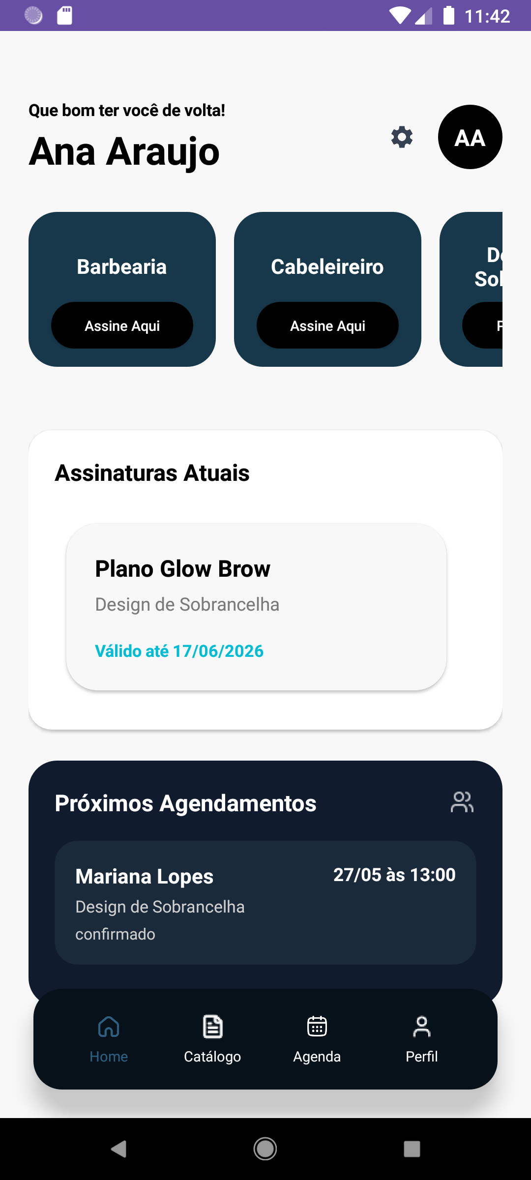 Tela de Início